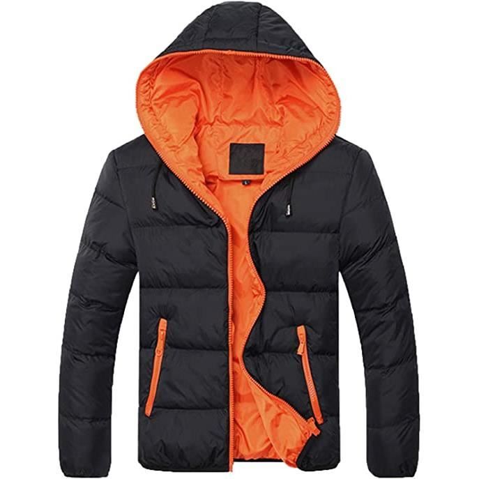 Doudoune Homme Hiver Parka à Capuche Veste Homme Blouson Homme Épaissir  Chaud Manteau Vêtement