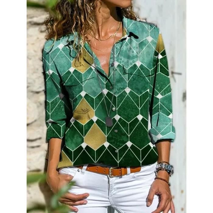 Chemisier Satin Femme Manches Longues - Col Classique, Boutonné - Polyester/élasthanne - Travail Ou Décontracté