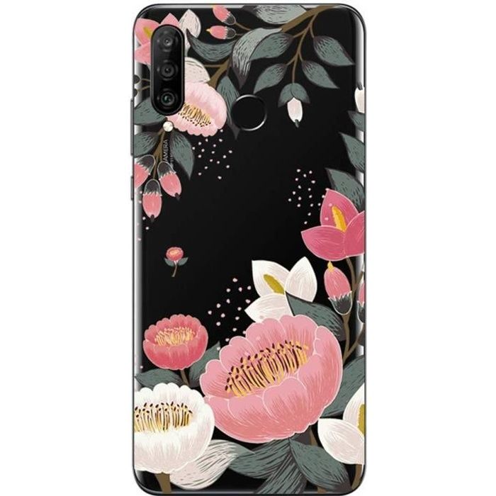 Coque Huawei P30 Lite Souple Gel TPU Fleur