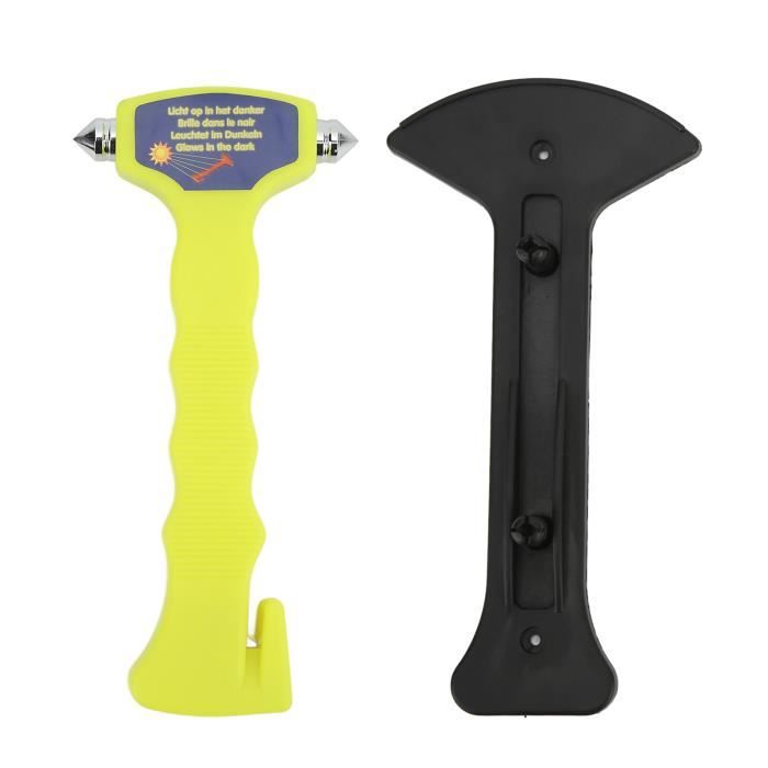 Marteau De Sécurité Voiture 2 En 1 - ESTINK - Coupe-ceinture Brise