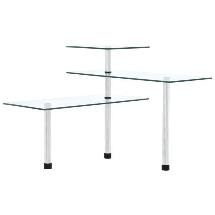 Lot De 5 Connecteurs Chromés à 3 Voies - Pour étagères En Verre Trempé 3/16"