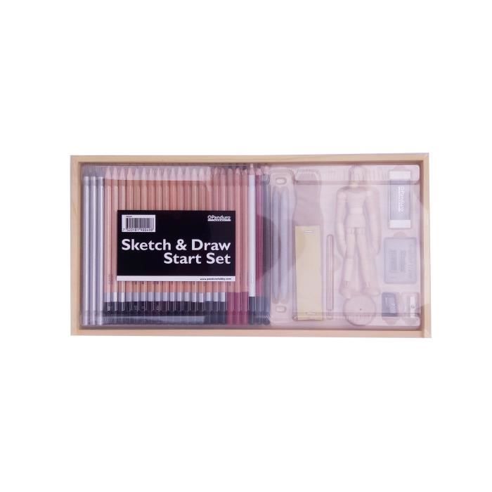 Panduro Coffret Dessin Sketch Bois Contient Toutes Les Pieces Cdiscount Jeux Jouets