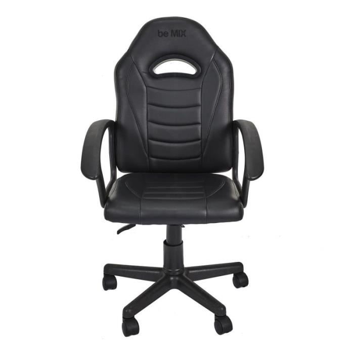 chaise de bureau "racer gamer" 94-106cm noir - paris prix
