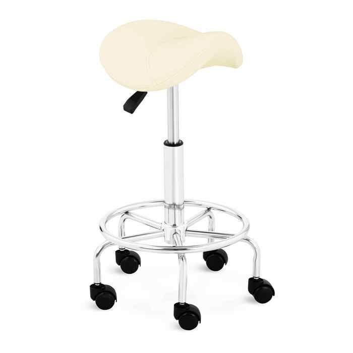 TABOURET SELLE ERGONOMIQUE A47G BEIGE TÉLESCOPIQUE A ROULETTES