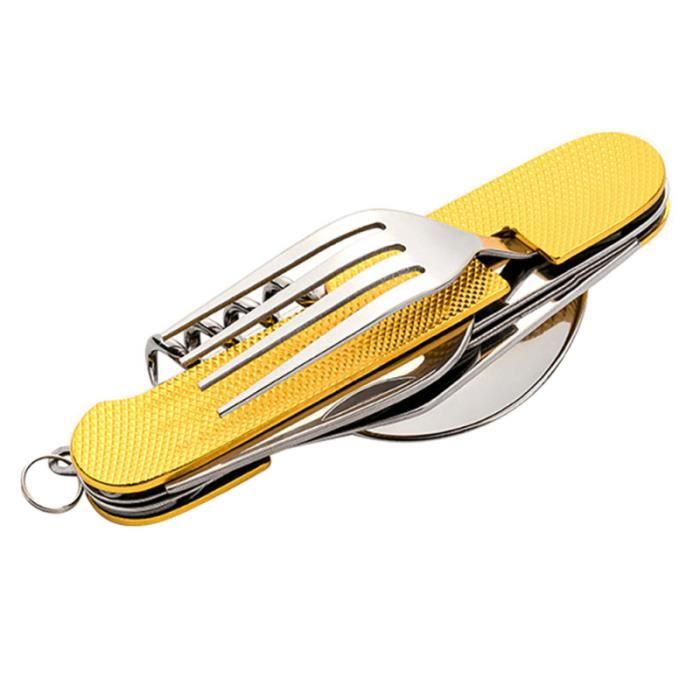 Kit de Vaisselle Pliable Extérieure de Pique-Nique 5 en 1