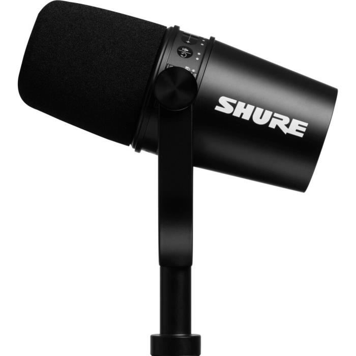 SHURE MV7 - Microphone dynamique polyvalent USB/XLR - Application ShurePlus  MOTIV - For Streaming / Podcast / Broadcast - Noir - Cdiscount Informatique