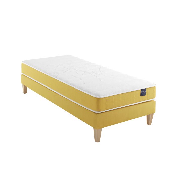 Ensemble matelas mousse sommier et pieds Aurore 400 - SOMEO 110x200 - Blanc - Garantie 7 ans - Someo Ensemble matelas mousse sommier et pieds Aurore 400 - SOMEO 110x200 - Blanc - Garantie 7 ans - Someo