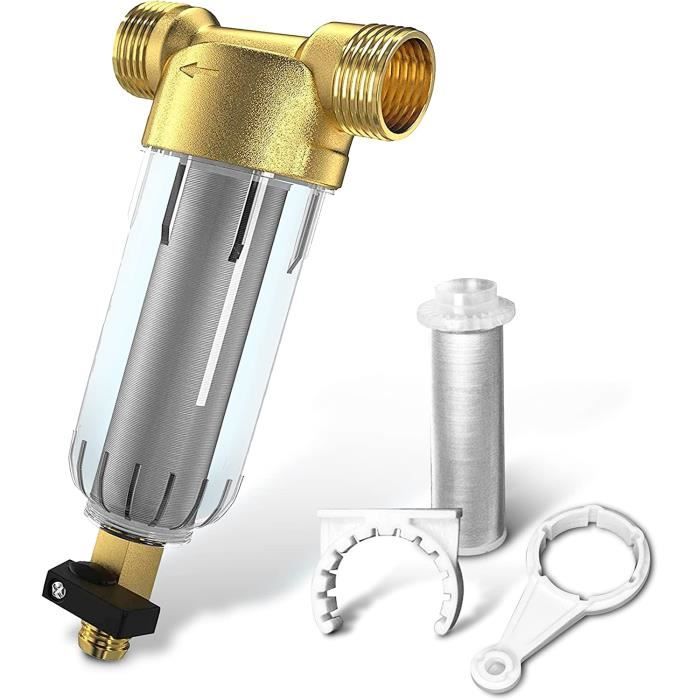 Préfiltre à Sédiments Robinet 1/2" - Filtre à Eau En Acier Inoxydable Pour Machine à Laver