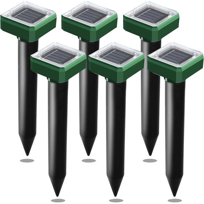 Lot De 8 Répulsifs Taupe Solaire Ultrason IP65 - Anti Taupe, Serpents Et Rongeurs Pour Jardin, Pelouse Et Ferme