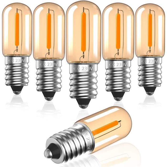 Bonlux Ampoule LED E14 1W Amber Blanc Chaud 2200K Ampoule Veilleuse LED