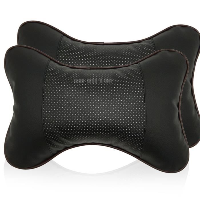 TD® coussin voiture cuir oreiller confortable appui tête ergonomique nuque  siège conduite sécurité protège cou colonne vertébrale - Cdiscount