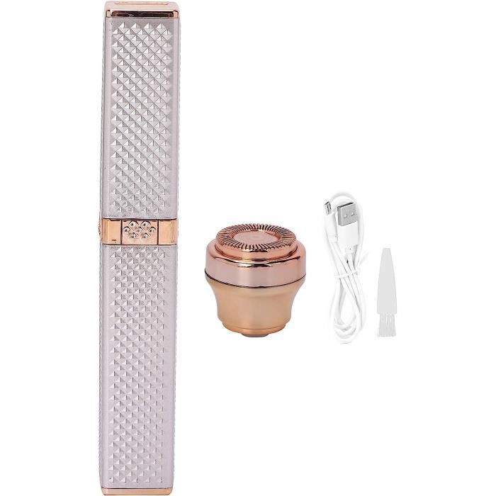 Tondeuse Sourcils Épilateur Visage Rechargeable 2 En 1 - Indolore - Femme - Blanc - Neuf