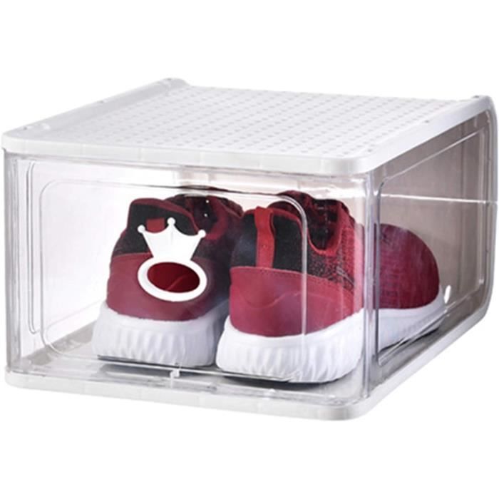 Boîte à Chaussures Transparente Avec Porte Magnétique - Organiseur 25 X 30 X 40 Cm Pour Chaussures Et Objets De Collection