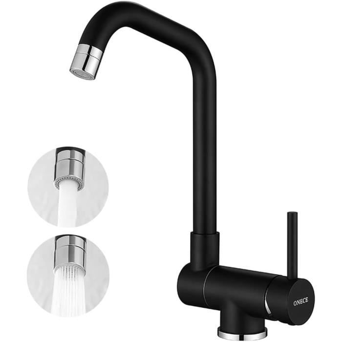 Robinet De Cuisine Pliable Et Rotatif 1080° - 3 Modes Jet, Acier Inoxydable - Idéal Pour Fenêtre Ou Espace Réduit