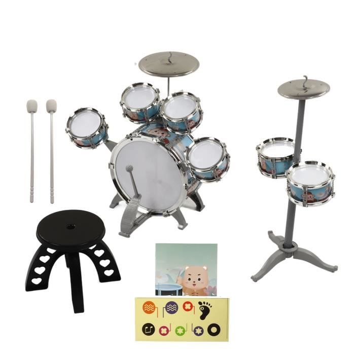 Batterie Enfant Baroni Toys – Kit Complet 4 Pièces (tambours Et Cymbales), Jeu Musical éducatif Pour 3-6 Ans, Structure Stable, Cadeau Anniversaire