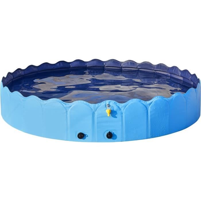 Yaheetech Piscine pour Chien Pliable Bassin de Baignade Portable Bain Extérieur Intérieur
