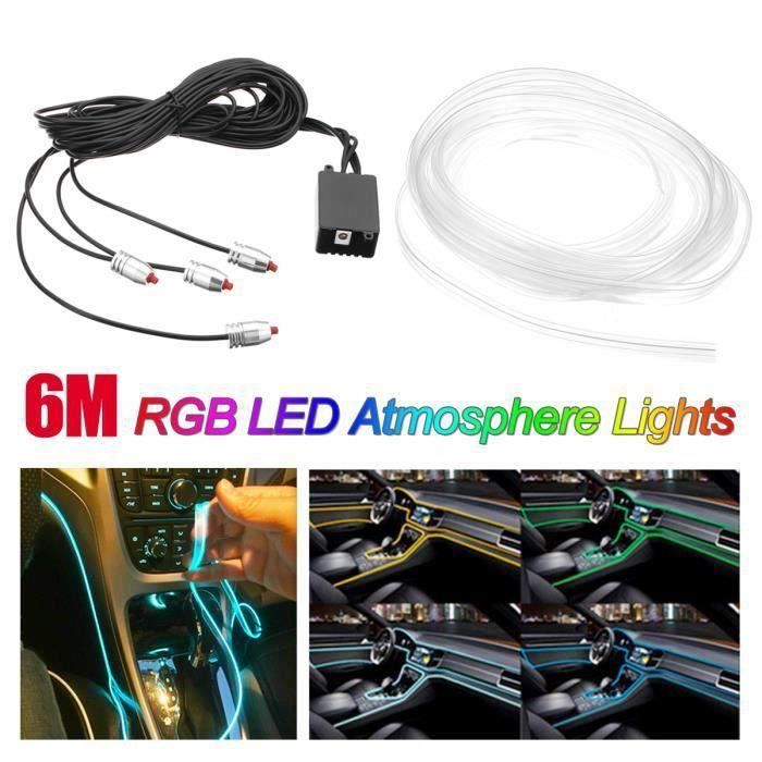 4 EN 1 LED RGB Voiture Néon Bande EL Coloré Intérieur Atmosphère
