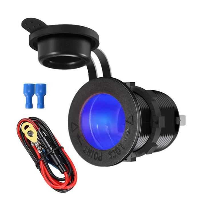 Pack De 2 Prises Allume-cigare étanches 12V/24V - Pour Voiture, Bateau, Camping