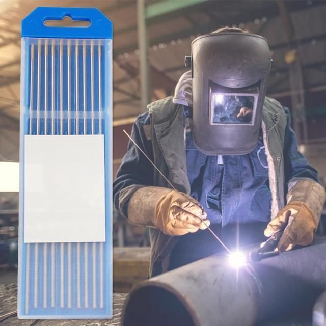 Électrodes De Soudage TIG Tungstène WL20 2% Lanthane RIVERWELD - Pointes Bleu Ciel 1,6 X 150 Mm - Lot De 10