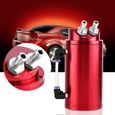 Réservoir d'huile Universel  en Aluminium Récupérateur reniflard Peuxpour Voiture Automobile Rouge-1