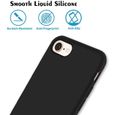 Coque iPhone Se (2020) [avec Verre Trempé], Silicone Liquide Housse Case Anti-Choc Anti-Rayures Protection Complète Cover ÉQ6378-1