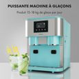 Machine à glaçons - Klarstein Eiszeit Crush - 15 > 18 kg-24h, réservoir 1,8L, 2 tailles de glace pilée - Bleu-1