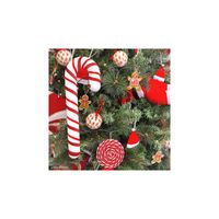 ATMOSPHERA Sujet De Noël "Sucre D'Orge" 33cm Blanc & Rouge