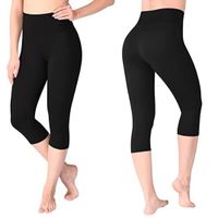 Leggings de sport taille haute pour femme - Noir - Fitness Yoga