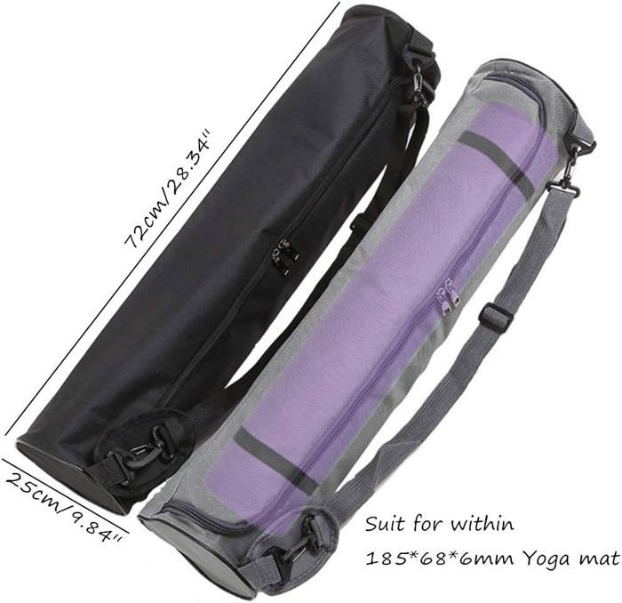 Sac De Transport Pour Tapis De Yoga - Avec Poche à Bouteille Et Compartiment Séparé - Bandoulière Réglable - Nylon Résistant