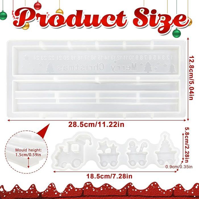 Moule Silicone Maisons, 12 Pièces Moules Silicone Noël, Plâtre à Mouler Couronne De Maison, Moules En Plâtre Avec Béton Créatif,Résine De Moulage,Raysin Poudre De Moulage, Cire