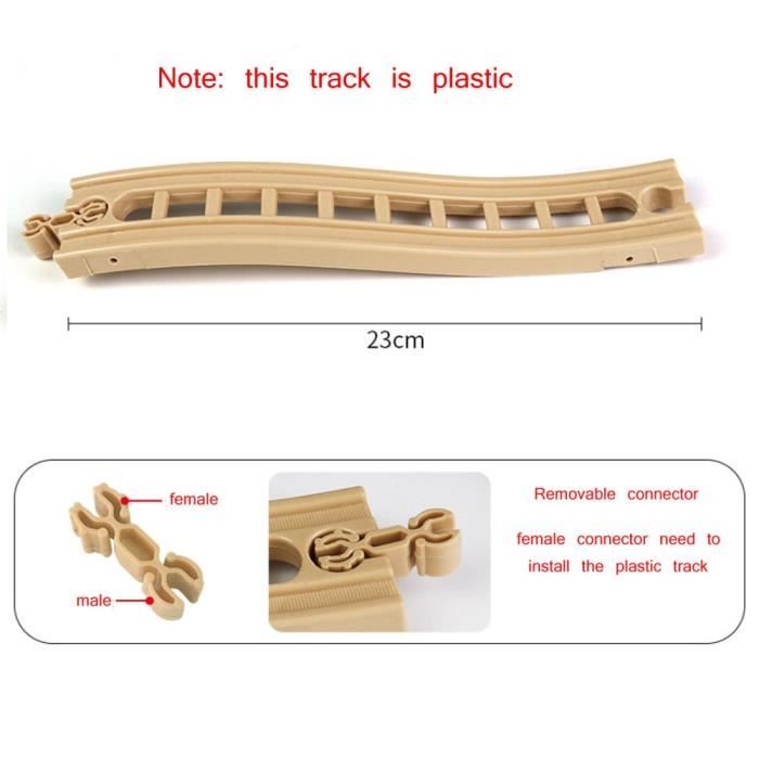 STOBAZA Supports de Voie Ferrée en Bois 9 Pièces pour Train Garçon et Filles Accessoires Ponts et Piliers de Modélisme Ferroviaire