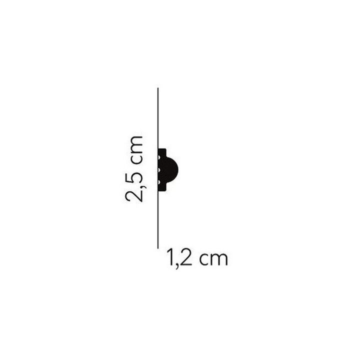 Moulure LED Polyuréthane PROVISTON – 25 X 100 X 2000 Mm, Blanc, Prêt à Peindre