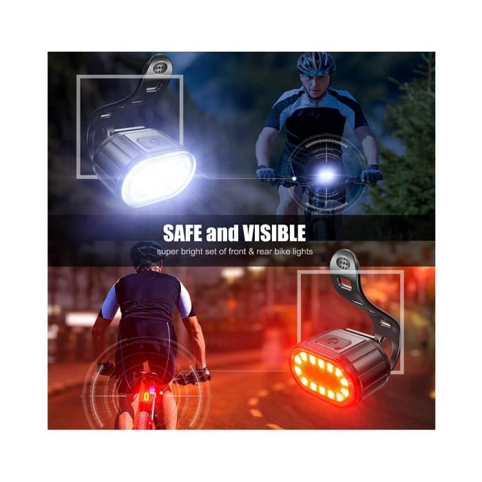Vélo Lumière Ultra Lumineux Vélo Lumière Usb Rechargeable Vélo Feu Arrière Haute Intensité