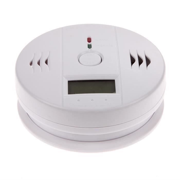 Détecteur de Monoxyde de Carbone CO Gaz portable Surveillance Capteur  Empoisonnement Avertissement d'alarme du Testeur Blanc - Cdiscount Bricolage