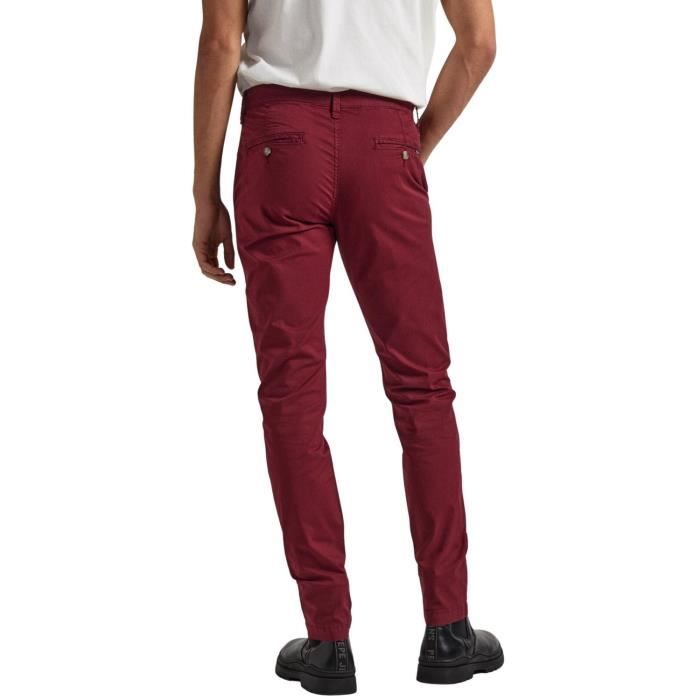 Pantalon Pepe Jeans Charly Rouge pour Homme Rouge Cdiscount Pr t