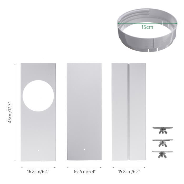 Kit De Ventilation Pour Fenêtre Et Climatiseur Portable - Tuyau 4 Pouces, Plaque De Fixation - Pour évacuation Air, Salle De Bain, Cuisine