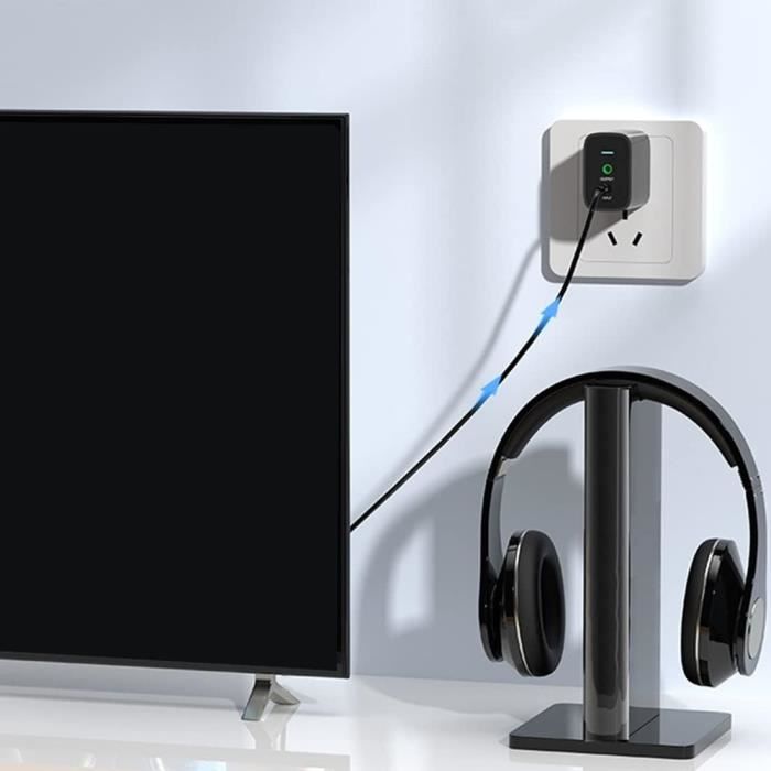 Adaptateur Audio Bluetooth 5.0 3.5Mm Anneau De Haut-Parleur Émetteur  Récepteur Bluetooth 2 En 1 Pour Casque Tv Ir Prise Europ[H360] - Cdiscount  TV Son Photo