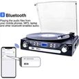 DIGITNOW! Tourne-Disque Bluetooth, Platine Vinyle 33/45/78 tr/min avec haut-parleurs intégrés, encodage du vinyle au MP3, encodage S-2