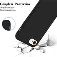 Coque iPhone Se (2020) [avec Verre Trempé], Silicone Liquide Housse Case Anti-Choc Anti-Rayures Protection Complète Cover ÉQ6378-2