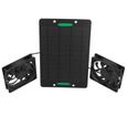 WOH - Ventilateur d'extraction solaire Kit de ventilateur de panneau solaire double extracteur d'air équipement de ventilation,10W 8-2