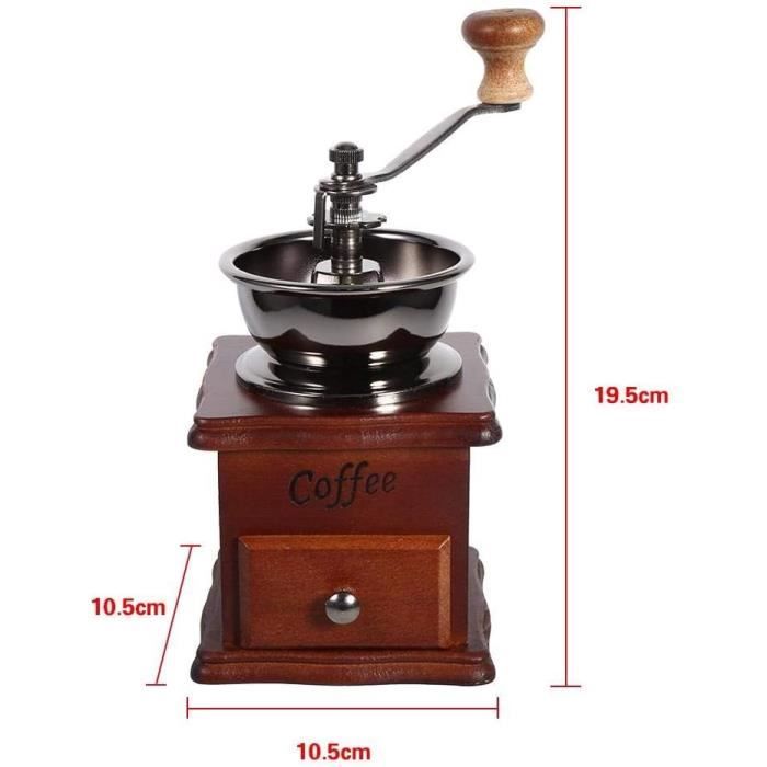 Universal - Moulin à café rétro à vin manuel grande roue rouleau à main  cafetière maison moulin à farine petite machine à café