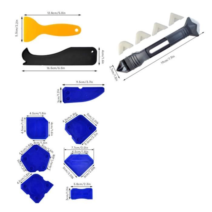 Kit d'outils de finition de calfeutrage 18 pièces Kit de buse de calfeutrage  en acier inoxydable, outil de finition de mastic en - Cdiscount Bricolage