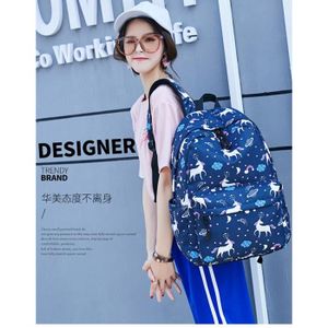 Junlion Sac en Polyamide Souple Sac /à Dos pour Ordinateur Portable L/éger et Imperm/éable Bo/îte /à d/éjeuner Trousse pour Les /él/èves Travailleur de Bureau Vert Licorne de r/êve Set de Cartable 3 en 1