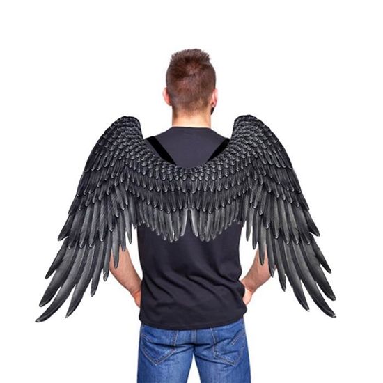 3d Ailes D/'ange Unisexe Accessoires Costume Plume Ailes D/'ange Fournitures Cosplay Pour Halloween Party De Noël 1pc Noir