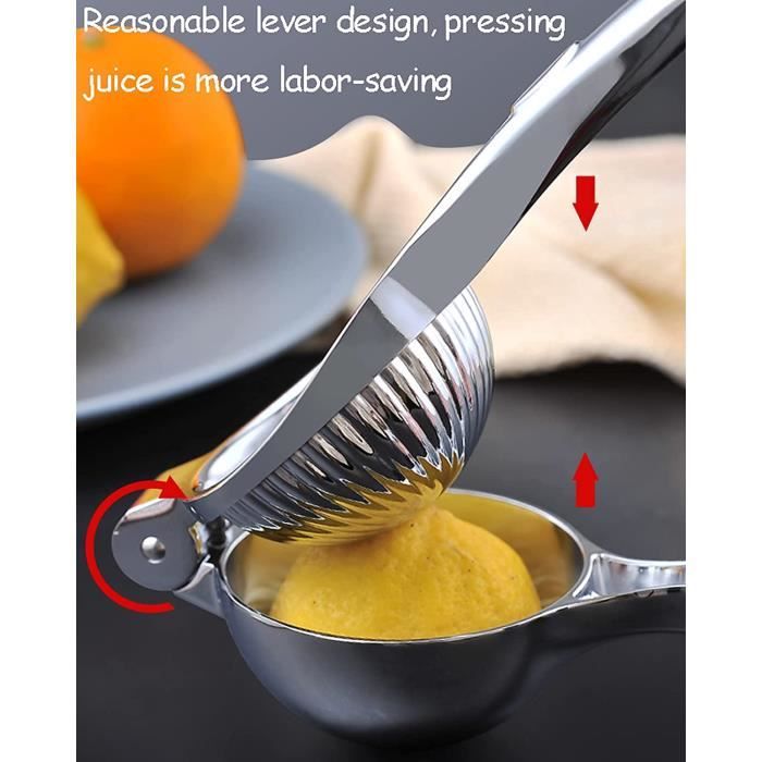 Presse-Citron Manuel en Acier Inoxydable,Presse agrume à Levier Gadget de  cuisine pour Orange/Autres Fruit,Robuste et Anticorrosion
