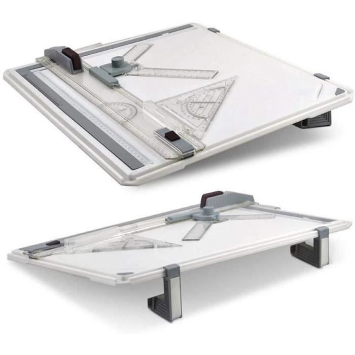 Planche à Dessin A3 Avec Règle Précise – Table De Dessin Inclinable, Format Professionnel