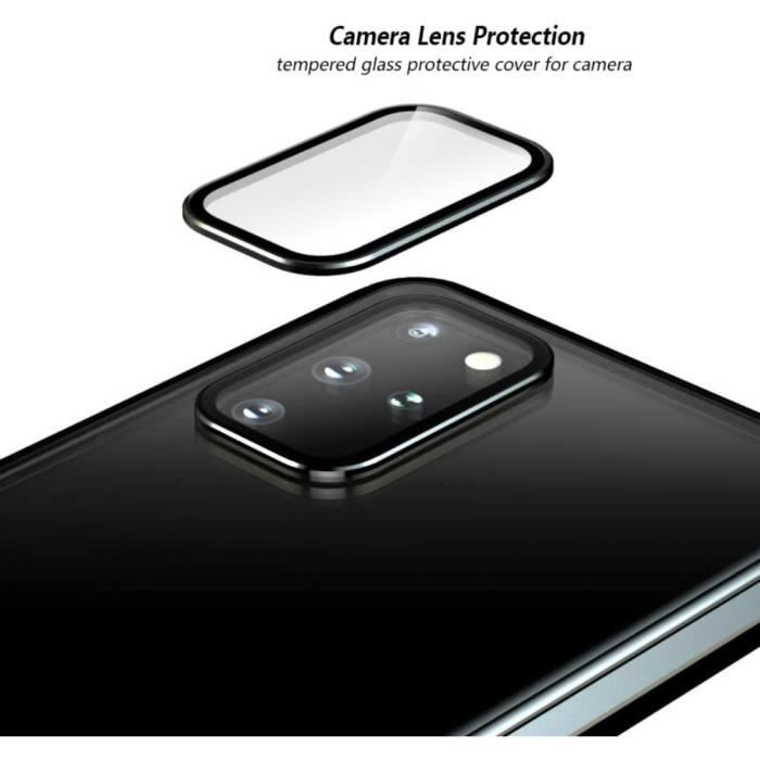 Coque Samsung Galaxy S20 Ultra 5G Adsorption Magnétique Transparent Verre  trempé arrière Protection Caméra Intégré AntB4 - Cdiscount Téléphonie