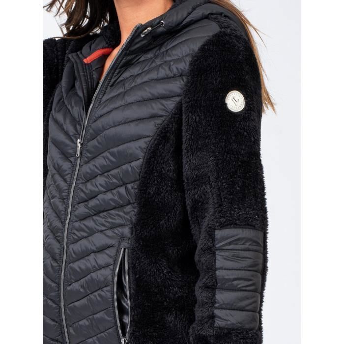 Veste polaire Sun Valley Femme Noir Sports d hiver Capuche Noir Cdiscount Sport
