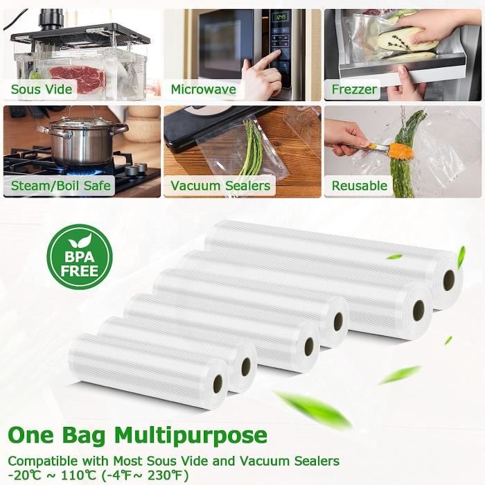 Rouleau sous sales vide alimentaire