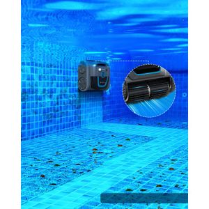 Robot Nettoyeur De Piscine TALOSBO Pleco S1 Sans Fil - 80 Min D'autonomie, Double Moteur, Léger